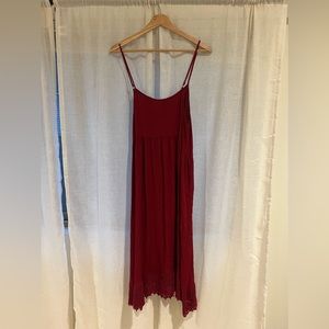 Free People Intimately Slate Maxi Slip Dress - Burgundy